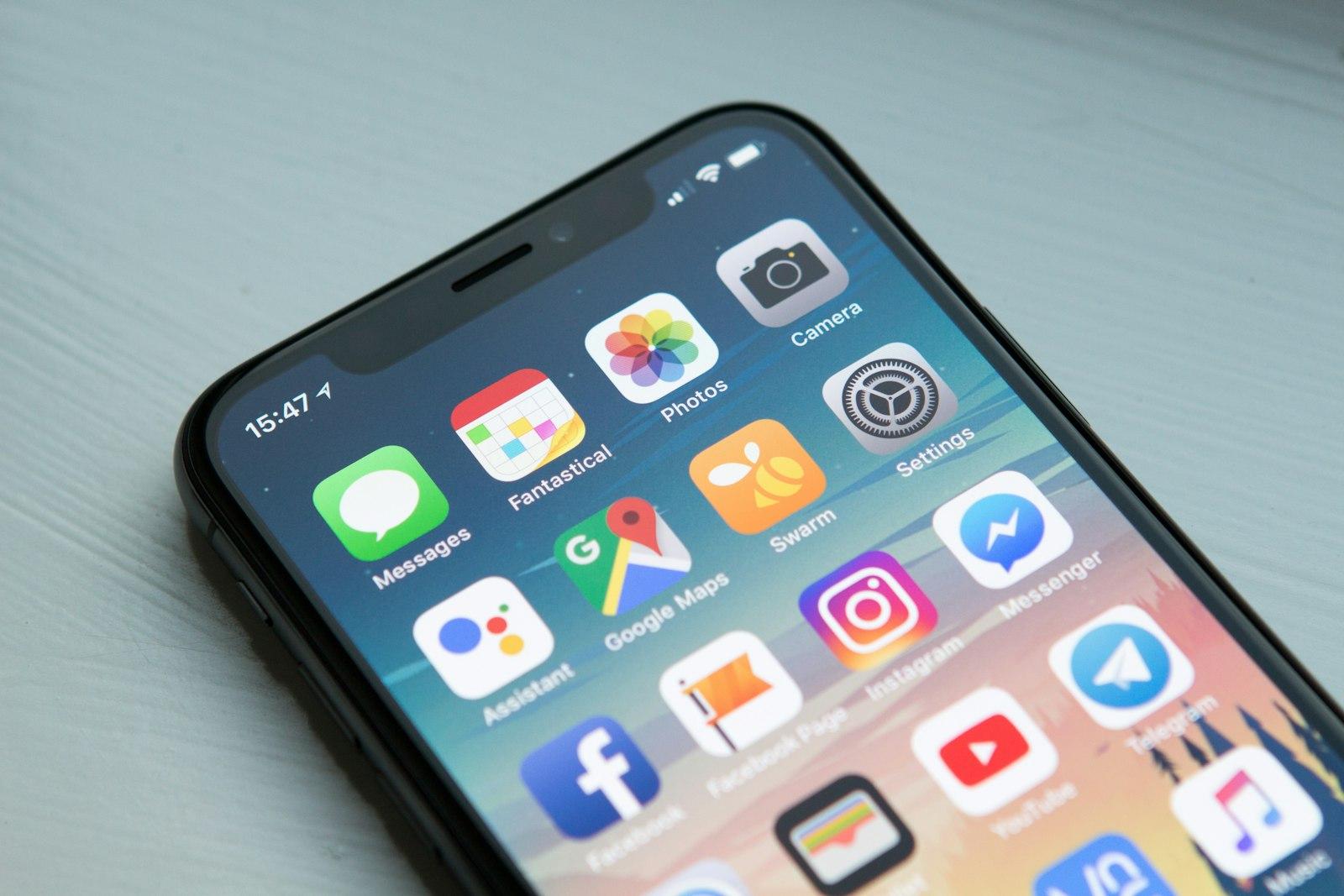 A phone on a dark surface