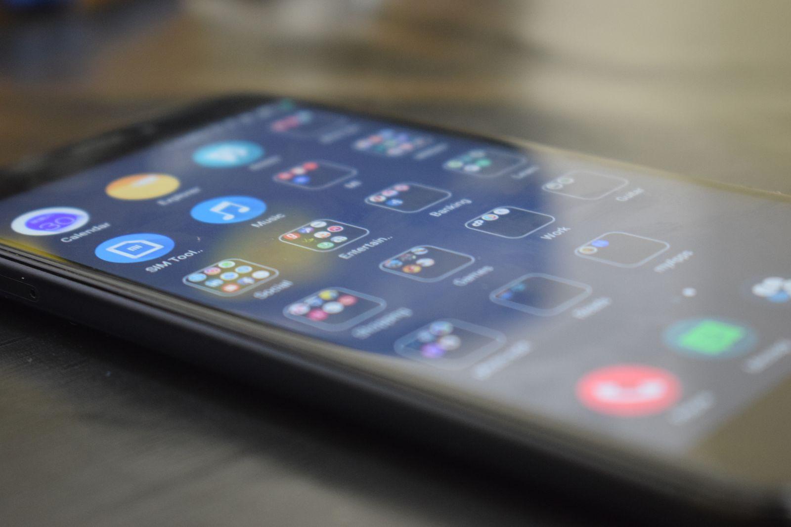 A phone screen with app icons